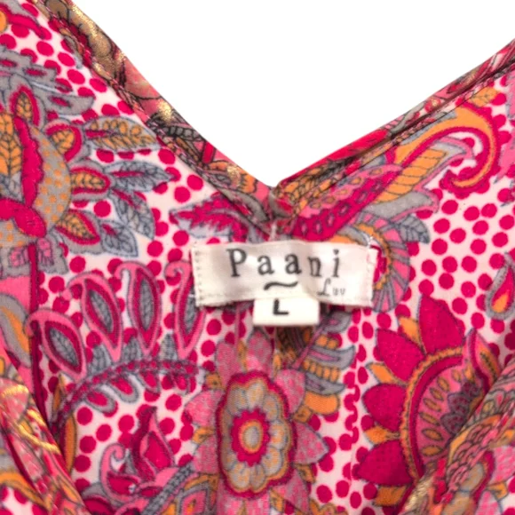 Paani Bohemian Multicolor Maxi Dress Large - Picture 3 of 5